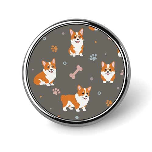 バッジ 円形 徽章 コーギー 面白い 犬 缶バッジ 胸章 ピンバッチ ボタンブローチ 25mm おしゃれ ネクタイピン コレクション バッグ飾 帽子 胸飾り かばん掛け 工芸品 取付簡単 男女兼用 プレゼント