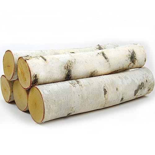 Wilson Large Birch Fireplace Logs, Decorative, Natural Bark Home Décor - 17-18 In Length 3-5 In Dia. (Set Of 5) #TOP8