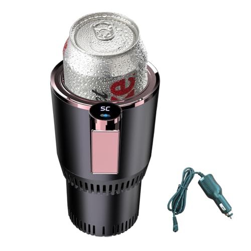 AtfArt 2 in 1 Temperature Control Mug for Car Cooler Smart Cup Cool Down & Heating Car Cup Holders -3?~65? Temp Control Portable Car Drink Cooler for Commuter/Road Tripper Holiday Seasonal Present