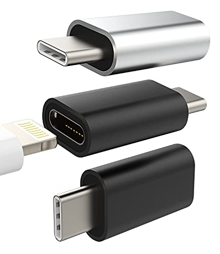 Kefiany 3 Pack USB C Male to Lightning Female Adapter, Compatible with iPhone 12, 11 Pro Max, iPad Air, Samsung Galaxy Note S20, S21 - DURABLE & CONVENIENT