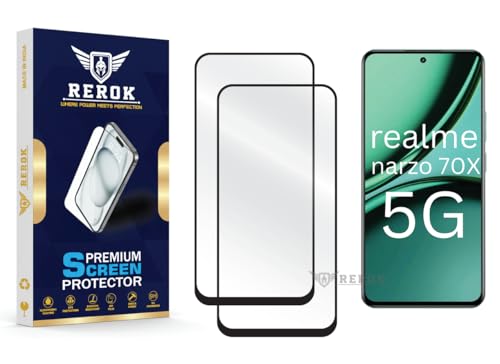 Image of Gorilla Tempered Glass Screen Protector Compatible with Realme Narzo 70x 5G [Pack of 2] | Edge-to-Edge, Bubble-Free, Case Friendly, Easy Installation Kit