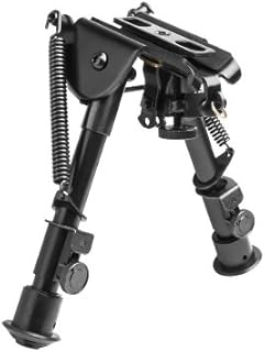 Tactical Compact Height Bipod with Adjustable Legs and Integral Sling Swivel Stud Mount + Mounting Adapters Fits Ruger SR22 10/22 17/22 M77 American Minii4 Mini30 Gunsite Scout Ranch Rifles - M1SURPLUS