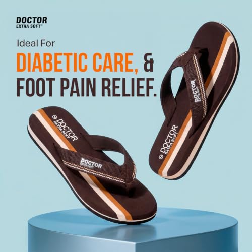 Image of DOCTOR EXTRA SOFT Slipper for Men's | Diabetic & Orthopedic | Lightweight & Comfortable | Soft, Durable & Skid Resistant | Flip-Flop & Slippers for Men's & Boy's D-33