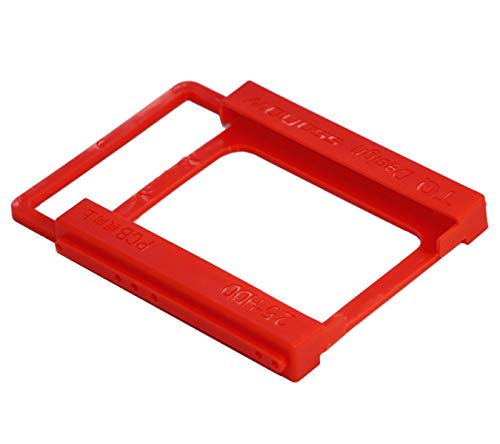 SaiTech IT Plastic Screw Less 2.5 inch SSD HDD SATA Hard Disk Mounting Adapter Bracket - Red
