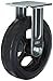 RWM Casters 65 Series Plate Caster, Rigid, Kingpinless, Rubber on Iron Wheel, Roller Bearing, 410 lbs Capacity, 6" Wheel Dia, 2" Wheel Width, 7-1/2" Mount Height, 4-1/2" Plate Length, 4" Plate Width