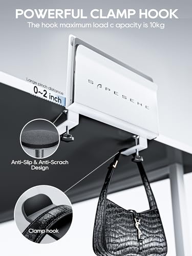 Soporte para Laptop Bajo Escritorio con Organizadores y Ganchos miniatura 3