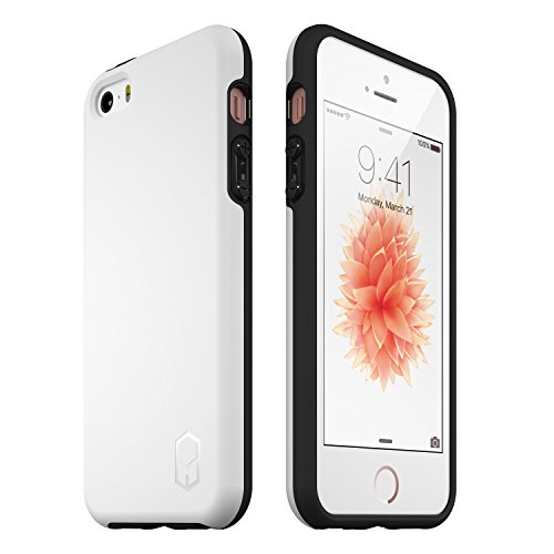 Patchworks ITG Level Case White for iPhone SE / 5s / 5 - Military Grade Protection Case, Extra Protection for ITG Tempered Glass Screen Protector