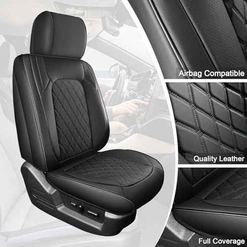 Image of Front Seat Covers for F150 2015-2026 SuperCrew, Leather Seatcovers