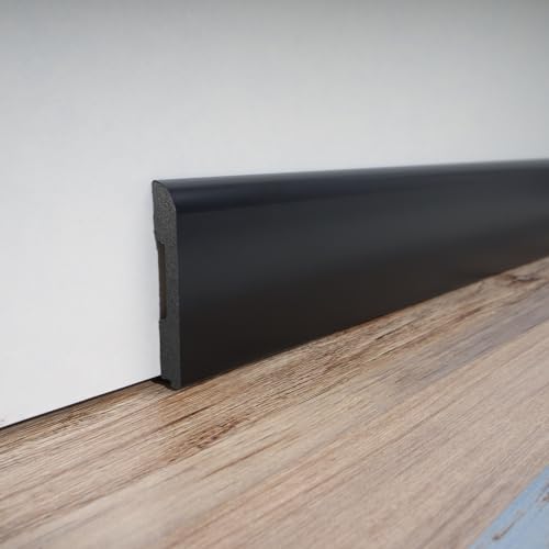 Image of Art3d High Impact Baseboard Wall Molding Trims, Skirting Board, Black
