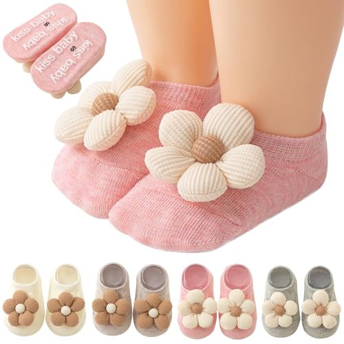 Cotton Baby Girl Socks 0-12 Months Newborn Socks Ankle Socks for Babies Infant Socks Toddler Socks with Grippers