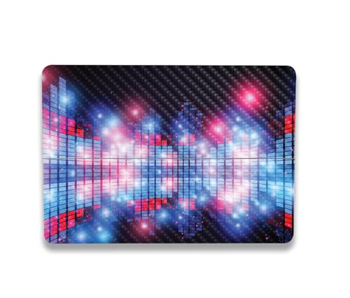 Image of MightySkins Carbon Fiber Skin Compatible with Microsoft Surface Laptop Studio 2 (2023) Full Wrap Kit - Neon Eq | Protective, Durable Textured Carbon Fiber Finish | Easy to Apply | Made in The USA
