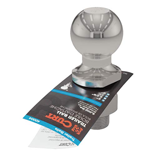 CURT 40053 Stainless Steel Trailer Hitch Ball, 6,000 lbs, 2Inch