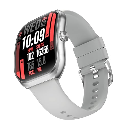 Image of TIMEX Smart Progen 1.95 inch (4.95 cm) Curved AMOLED Display with Functional Crown and BT Calling Smartwatch for Unisex - TWTXW802T