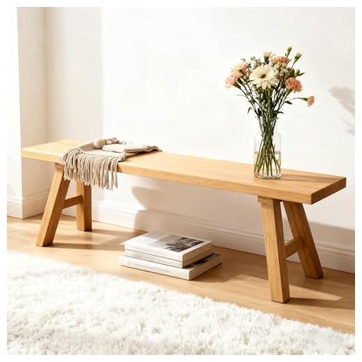 Rustic Solid Wood Entryway Bench Seat