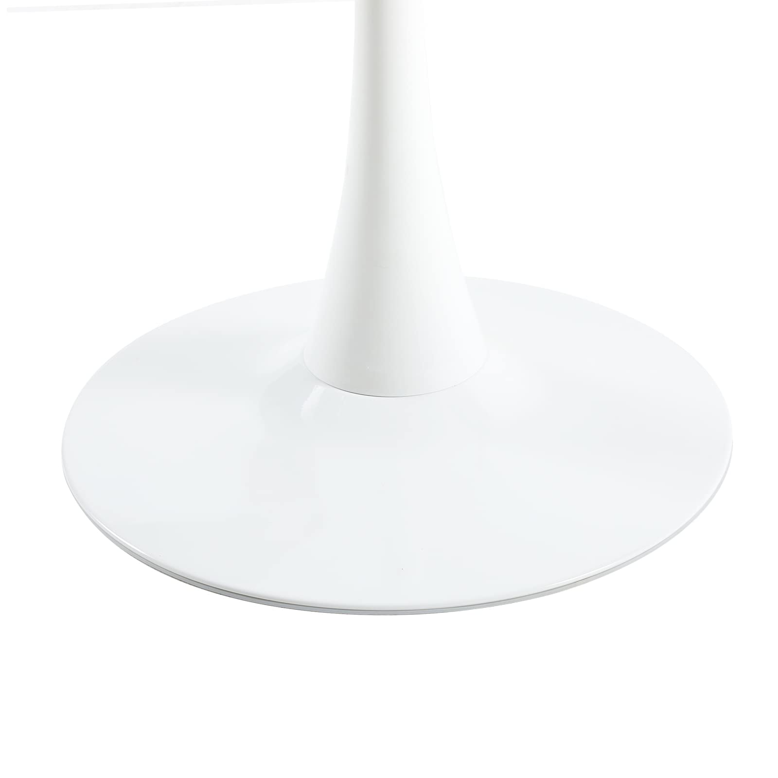 buybyroom Skandinavischer Moderner Runder Esstisch, Tisch Rund, Einfacher Kleiner Tisch für Küche, Esszimmer und Wohnzimmer, Durchmesser 80 cm, Weiß