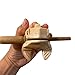 Generic Wooden Croaking Frog Guiro, Musical Percussion Instrument with Striker, Natural Wood Finish (3