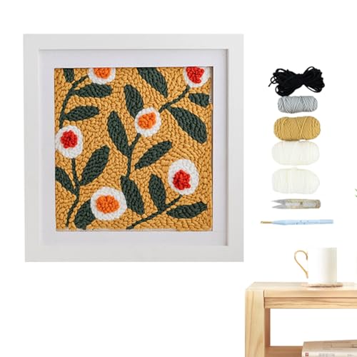 Kit De Bordado De Aguja Mágica | Herramienta De Bordado Manual Creativa,Accesorios Para Artesanos Adultos - Para Ocio Creativo, Arte, Mantas De Navidad, Alfombras Y Proyectos De Decoración De