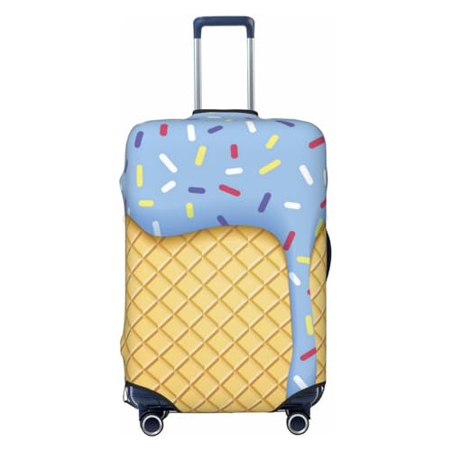 Spandex Travel Luggage Cover Suitcase Protector Bag,Chocolate Ice Cream Cake Blue Anti-Scratch Fits 18-32 Inch Luggage, Suitcase Sleeve For Kid And Adult,X-Large