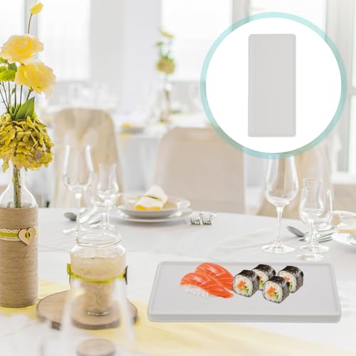 Plato cerámico rectangular para sushi y snacks miniatura 7