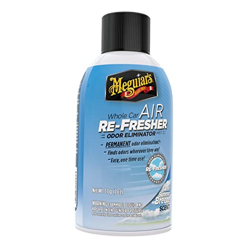 Meguiar's Whole Car Air Refresher, Odor Eliminator Spray Eliminates Strong Vehicle Odors, Summer Breeze 2 Oz Spray Bottle