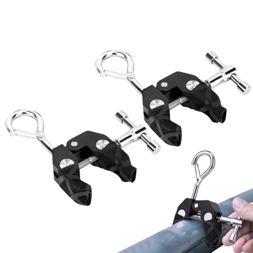 YRTUOP カーサイドテント取り付けクリップフック, 2個セット 車用 日よけ 固定クリップ, 滑り止め キャンプ用品 トラック テールゲート アウトドア 集会用