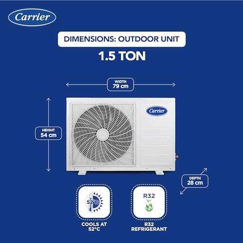 Image of Carrier 1.5 Ton 4 Star AI Flexicool Inverter Split AC (Copper, Convertible 6-in-1 Cooling,Dual Filtration with HD & PM 2.5 Filter, Auto Cleanser, ESTER NEO Exi, CAI18ES4R33F0,White)