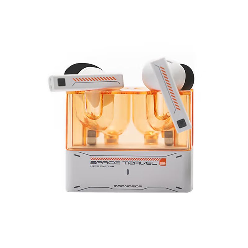 Moondrop Space Travel 2 HiFi Noise-Canceling TWS Wireless Earphone Bluetooth 6.0 ANC Low-Latency Game Mode SBC/AAC (White)