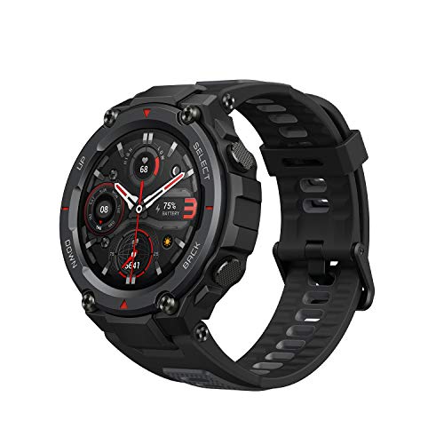 Amazfit T-Rex Pro スマートウォッチ フィットネス 睡眠および心拍数モニター 10 ATM GPS スポーツ スマートウォッチ 100 以上のスポーツ モード バッテリー寿命 18 日間の耐性デザイン、ブラック