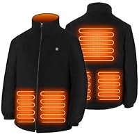 TOUVE Beheizte Jacke, Polarfleece-Heizjacke Beheizbare Weste Heated Jack für Damen Herren, Prämie Beheizbare Jacke, 3 Einstellbar Temperatur Elektrischer Beheizte Weste(Enthält keine Powerbank)