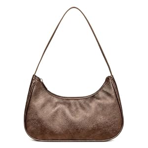Afashor Shoulder Bags for Women Vegan Leather Hobo Sling Tote Handbag Retro Clutch Purse with Zipper Closure