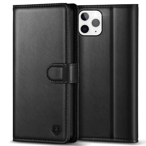 Kuafcase Compatible for iPhone 11 Pro Max Case with 4 Card Slots Magnetic Closure Kickstand Shockproof Protective Phone Case Compatible for iPhone 11 Pro Max