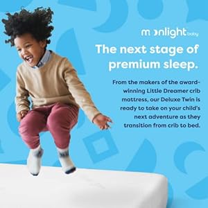 Moonlight Slumber Little Dreamer Deluxe Kids Mattress Twin Dual Sided Memory Foam Plush Waterproof