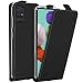 Produktbild ACCEZZ Flipcase Hülle kompatibel mit Samsung Galaxy A51 Flip Case Tasche  Handytasche zum Aufklappen in Schwarz [1 Kartenfach, Magnetverschluss, Premium Kunstleder]