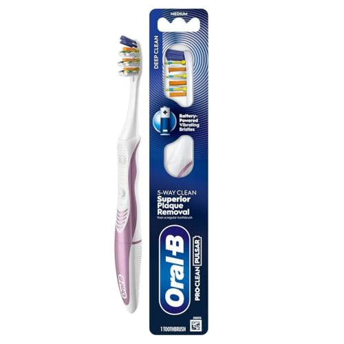 ORAL-B PRO-CLEAN PULSAR Battery-Powered Toothbrush – Superior 5-Way Plaque Removal, 1