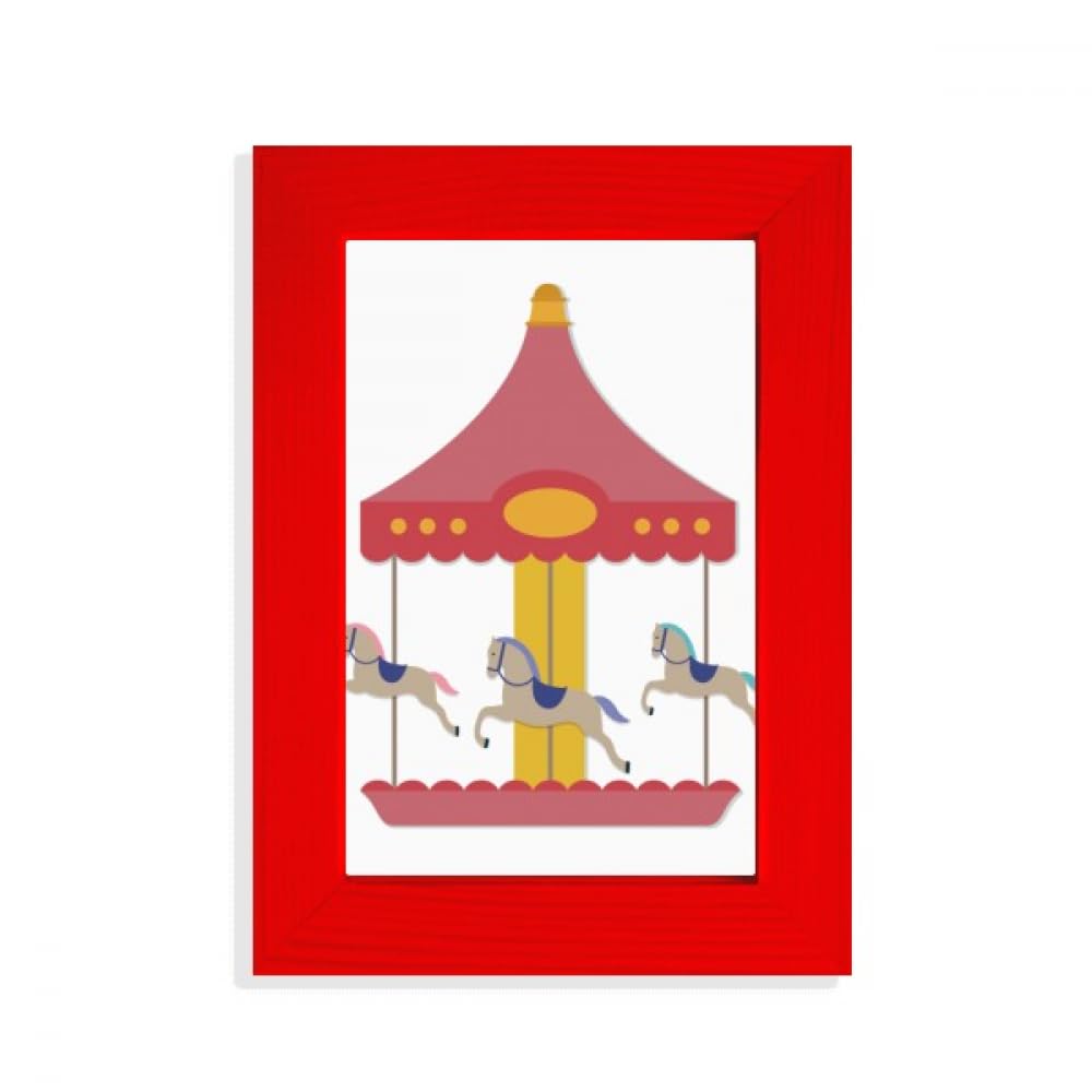 Cadre photo rouge motif carrousel pour illuminer la chambre d'enfant