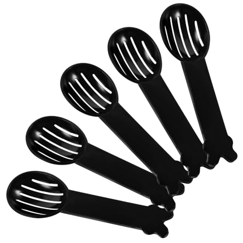 UKCOCO Cuchara Coladora para Baño Hámster 5 Piezas Plástico Tamaño Pequeño Herramienta de Limpieza para Bañeras de Mascotas Pequeñas Uso Doméstico Animales Pequeños Color Aleatorio