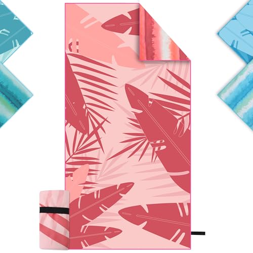 Mikrofaser Strandtuch xxl 90×180 cm, Microfaser Handtücher mit Tasche, Strandhandtuch Microfaser Badetuch Groß, Mikrofaser Handtuch für Strand, Reise, Hallenbad und Sauna, Saunahandtuch Herren /Damen Mikrofaser Strandtuch xxl 90×180 cm, Microfaser Handtücher mit Tasche, Strandhandtuch Microfaser Badetuch Groß, Mikrofaser Handtuch für Strand, Reise, Hallenbad und Sauna, Saunahandtuch Herren /Damen