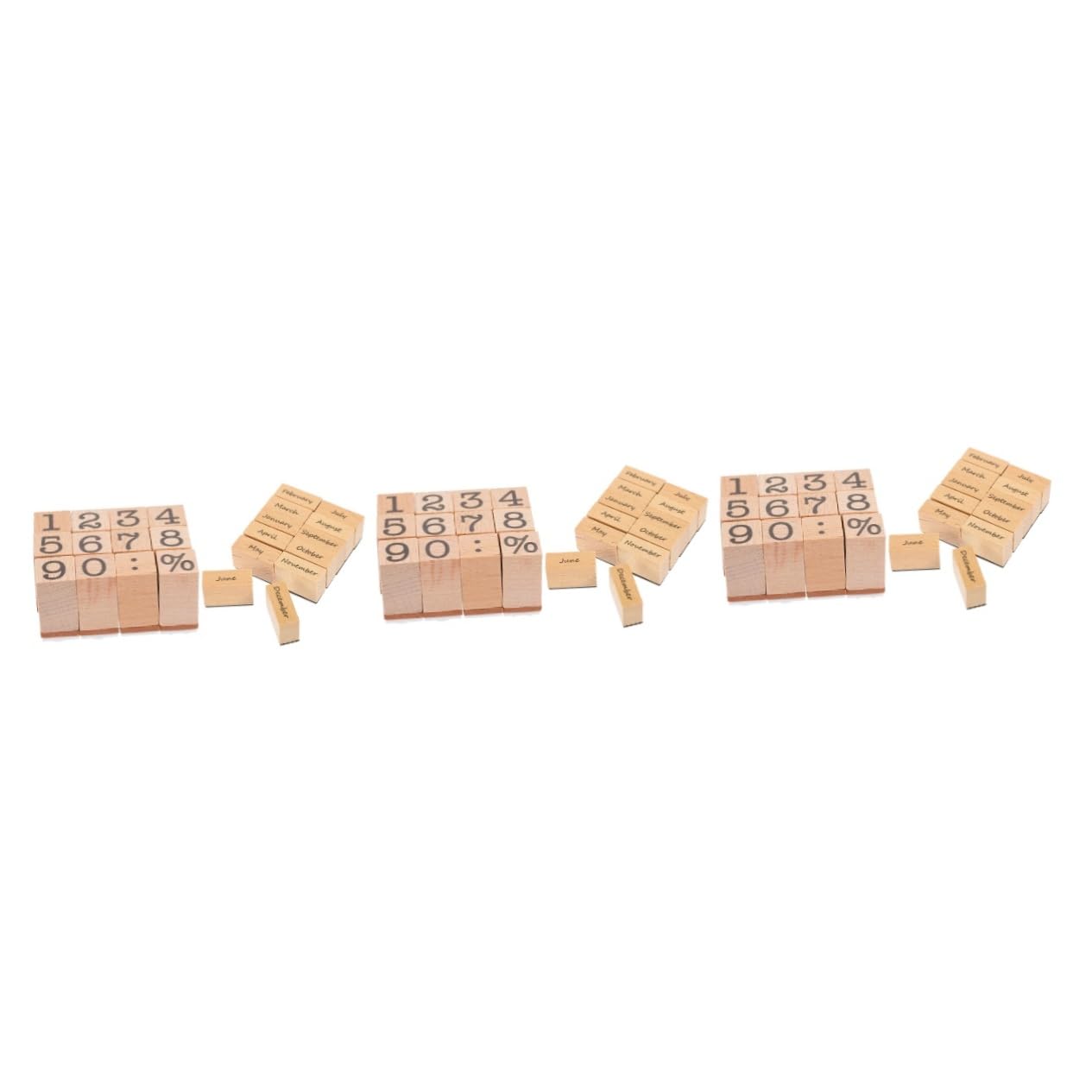 jojofuny 6 Set Francobolli Mensili Journaling Timbro Pianificatore Francobolli Del Giornale Francobollo Mensile in Legno Timbro Numerico Francobolli Numerati Intagliati Gomma Da Cancellare