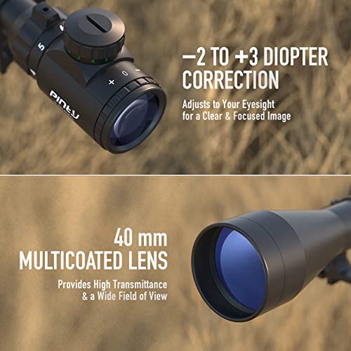 Pinty PINTYMIO0039 3-9X40 Red Green Rangefinder Illuminated Optical Rifle Scope thumb #2