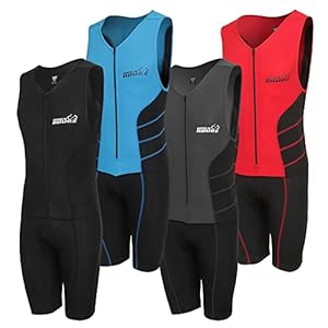 Deux Roues Triathlon Suit Men Racing Tri Cycling Skin Suit Sleeveless – Bonus Race Bib Belt