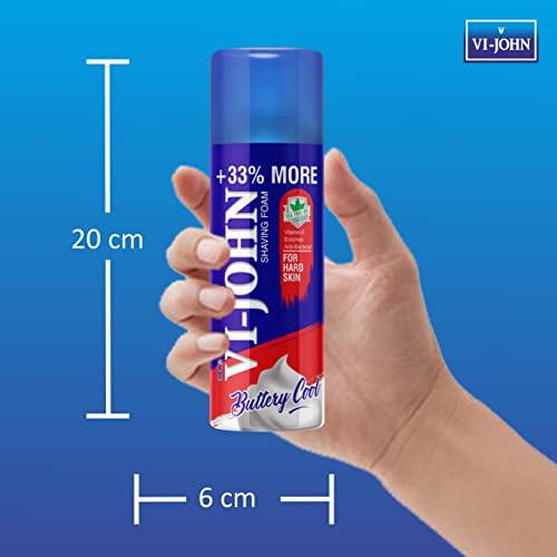 Image of VI- JOHN Shaving Kit For Men, Shaving Foam For Men (400gm Each- Pack of 2), Hair Gel (25gm)