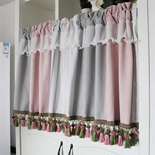 Cenefa de cortina de un panel diseño raya3 para ventanas pequeñas 3