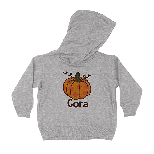 Pumpkin Cora Kids Hoodie Sweatshirt Toddler 4T Heather Grey