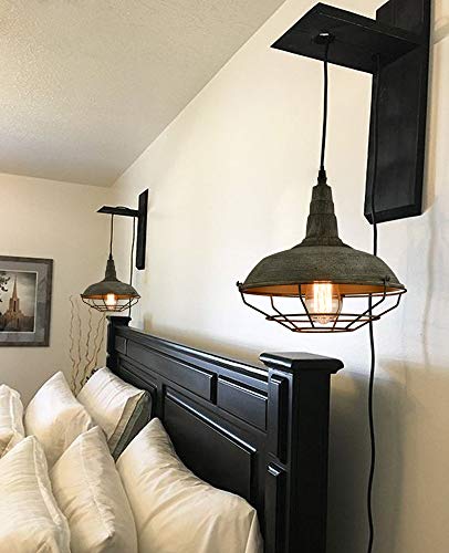 Danseer Farmhouse Plug In Pendant Light With 16 Feet Hanging Cord Hanging Lighting Fixture #TOP2