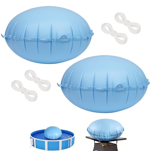 Bavooty Cuscino Piscina Invernale 120 cm,Cuscino Invernale per Piscina Rotondo,Cuscino Gonfiabile Invernale Piscina,Cuscino d'Aria per Piscina Copertura Invernale Galleggiante Svernante,2 Pezzi