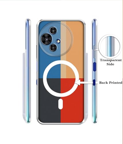 Image of Back Cover for Alcatel V3 Ultra 5G Color Block Minimal Magnetic Ring Design (Not Magnetic Compatible) | UV Printed Soft TPU Shockproof Back Case for Alcatel V3 Ultra 5G
