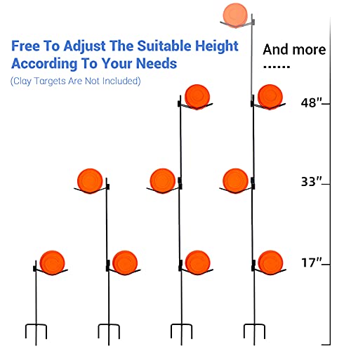 Highwild Clay Pigeon Target Holder (3 Pack) - 3 Prongs Base - Adjustable Height #TOP2