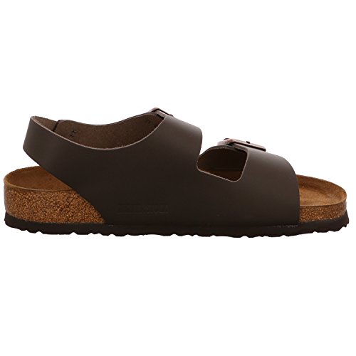 BIRKENSTOCK 34101 Birkenstock Milano Leather Women's Sandals, Dark Brown, 404