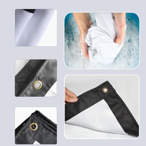 Funda portátil y plegable para pantalla de proyector 16:9 HD 4K para exteriores, con bolsa de transporte, ligera y resistente a arrugas para cine en casa y fiestas al aire libre (60in/16:9) miniatura 7