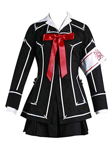 NSOKing Vampire Knight Yuki Cosplay Costume Night Class/Day Class Uniform (Female-S, Black)